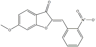 2-{2-nitrobenzylidene}-6-methoxy-1-benzofuran-3(2H)-one Struktur