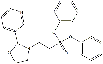 3-{3-[2-(diphenylphosphoryl)ethyl]-1,3-oxazolidin-2-yl}pyridine Struktur