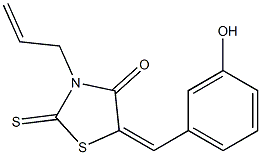 3-allyl-5-(3-hydroxybenzylidene)-2-thioxo-1,3-thiazolidin-4-one Struktur