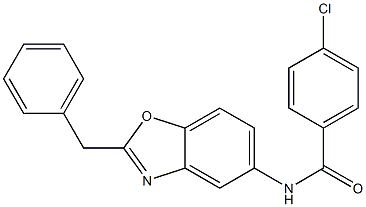 N-(2-benzyl-1,3-benzoxazol-5-yl)-4-chlorobenzamide Struktur