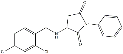 3-[(2,4-dichlorobenzyl)amino]-1-phenyl-2,5-pyrrolidinedione Struktur