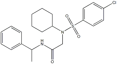 2-[[(4-chlorophenyl)sulfonyl](cyclohexyl)amino]-N-(1-phenylethyl)acetamide Struktur