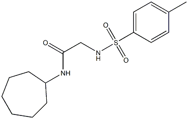 N-cycloheptyl-2-{[(4-methylphenyl)sulfonyl]amino}acetamide Struktur