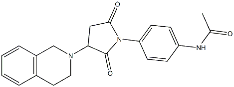 N-{4-[3-(3,4-dihydro-2(1H)-isoquinolinyl)-2,5-dioxo-1-pyrrolidinyl]phenyl}acetamide Struktur