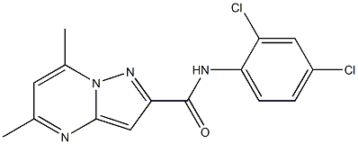 N-(2,4-dichlorophenyl)-5,7-dimethylpyrazolo[1,5-a]pyrimidine-2-carboxamide Struktur