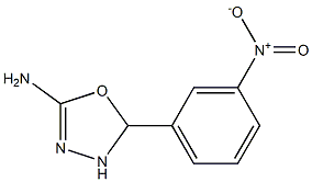 5-amino-2-{3-nitrophenyl}-2,3-dihydro-1,3,4-oxadiazole Struktur