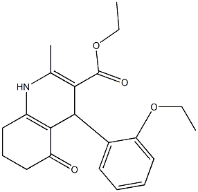 ethyl 4-(2-ethoxyphenyl)-2-methyl-5-oxo-1,4,5,6,7,8-hexahydro-3-quinolinecarboxylate Struktur