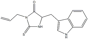 3-allyl-5-(1H-indol-3-ylmethyl)-2-thioxoimidazolidin-4-one Struktur