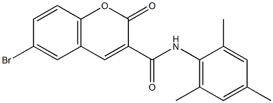 6-bromo-2-oxo-N-(2,4,6-trimethylphenyl)-2H-chromene-3-carboxamide Struktur