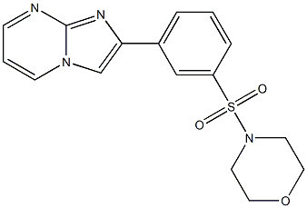 2-[3-(4-morpholinylsulfonyl)phenyl]imidazo[1,2-a]pyrimidine Struktur