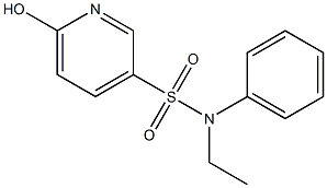 N-ethyl-6-hydroxy-N-phenyl-3-pyridinesulfonamide Struktur