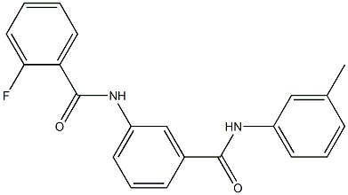 2-fluoro-N-[3-(3-toluidinocarbonyl)phenyl]benzamide Struktur