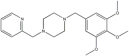 1-(2-pyridinylmethyl)-4-(3,4,5-trimethoxybenzyl)piperazine Struktur