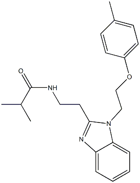 2-methyl-N-(2-{1-[2-(4-methylphenoxy)ethyl]-1H-benzimidazol-2-yl}ethyl)propanamide Struktur