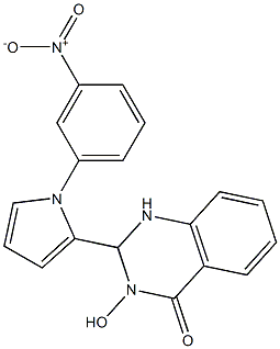 3-hydroxy-2-(1-{3-nitrophenyl}-1H-pyrrol-2-yl)-2,3-dihydro-4(1H)-quinazolinone Struktur