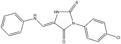 5-(anilinomethylene)-3-(4-chlorophenyl)-2-thioxo-4-imidazolidinone Struktur