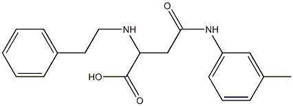 4-oxo-2-[(2-phenylethyl)amino]-4-(3-toluidino)butanoic acid Struktur