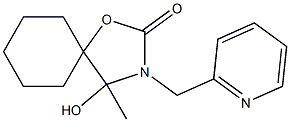 4-hydroxy-4-methyl-3-(2-pyridinylmethyl)-1-oxa-3-azaspiro[4.5]decan-2-one Struktur