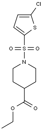 ethyl1-[(5-chloro-2-thienyl)sulfonyl]-4-piperidinecarboxylate Struktur