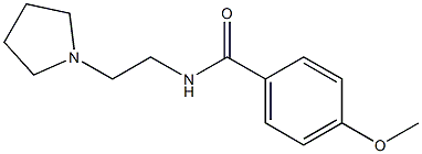 4-methoxy-N-[2-(1-pyrrolidinyl)ethyl]benzamide Struktur