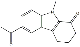 6-acetyl-9-methyl-2,3,4,9-tetrahydro-1H-carbazol-1-one Struktur