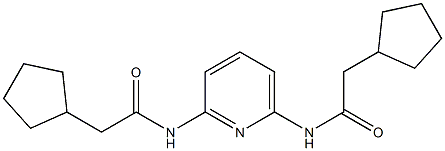 2-cyclopentyl-N-{6-[(cyclopentylacetyl)amino]-2-pyridinyl}acetamide Struktur