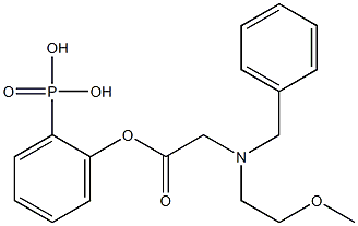 2-({[benzyl(2-methoxyethyl)amino]acetyl}oxy)phenylphosphonic acid Struktur