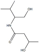 3-hydroxy-N-[1-(hydroxymethyl)-2-methylpropyl]butanamide Struktur