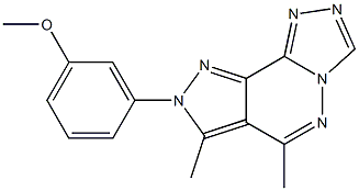 3-(6,7-dimethyl-8H-pyrazolo[3,4-d][1,2,4]triazolo[4,3-b]pyridazin-8-yl)phenyl methyl ether Struktur