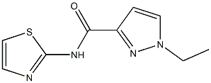 1-ethyl-N-(1,3-thiazol-2-yl)-1H-pyrazole-3-carboxamide Struktur