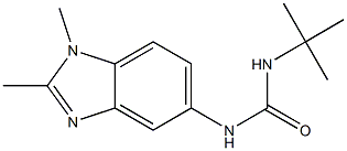 N-(tert-butyl)-N'-(1,2-dimethyl-1H-benzimidazol-5-yl)urea Struktur