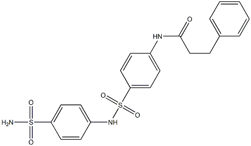 N-(4-{[4-(aminosulfonyl)anilino]sulfonyl}phenyl)-3-phenylpropanamide Struktur