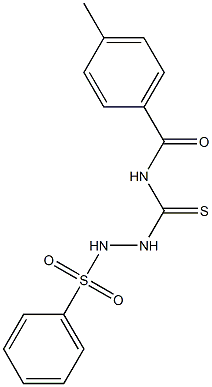 4-methyl-N-{[2-(phenylsulfonyl)hydrazino]carbothioyl}benzamide Struktur