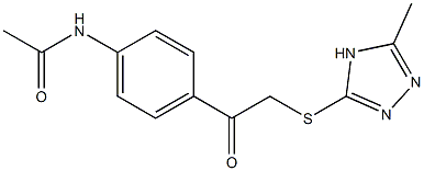 N-(4-{2-[(5-methyl-4H-1,2,4-triazol-3-yl)sulfanyl]acetyl}phenyl)acetamide Struktur