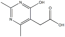 (4-hydroxy-2,6-dimethyl-5-pyrimidinyl)acetic acid Struktur