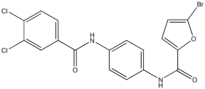 5-bromo-N-{4-[(3,4-dichlorobenzoyl)amino]phenyl}-2-furamide Struktur