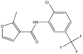 N-[2-chloro-5-(trifluoromethyl)phenyl]-2-methyl-3-furamide Struktur