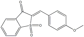 2-(4-methoxybenzylidene)-1-benzothiophen-3(2H)-one 1,1-dioxide Struktur