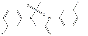 2-[3-chloro(methylsulfonyl)anilino]-N-(3-methoxyphenyl)acetamide Struktur