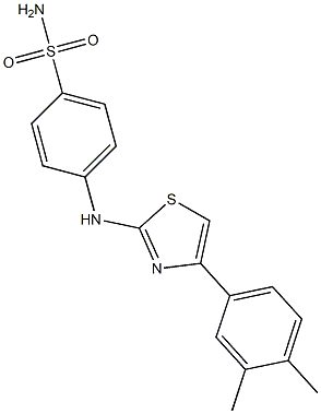 4-{[4-(3,4-dimethylphenyl)-1,3-thiazol-2-yl]amino}benzenesulfonamide Struktur