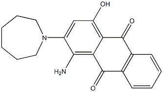 1-amino-2-(1-azepanyl)-4-hydroxyanthra-9,10-quinone Struktur