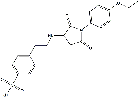 4-(2-{[1-(4-ethoxyphenyl)-2,5-dioxo-3-pyrrolidinyl]amino}ethyl)benzenesulfonamide Struktur