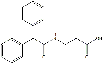 N-(diphenylacetyl)-beta-alanine Struktur