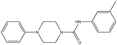 N-(3-methylphenyl)-4-phenyl-1-piperazinecarboxamide Struktur