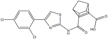 3-({[4-(2,4-dichlorophenyl)-1,3-thiazol-2-yl]amino}carbonyl)bicyclo[2.2.1]hept-5-ene-2-carboxylic acid Struktur