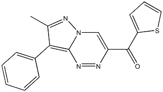 (7-methyl-8-phenylpyrazolo[5,1-c][1,2,4]triazin-3-yl)(2-thienyl)methanone Struktur