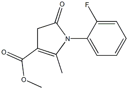 methyl 1-(2-fluorophenyl)-2-methyl-5-oxo-4,5-dihydro-1H-pyrrole-3-carboxylate Struktur