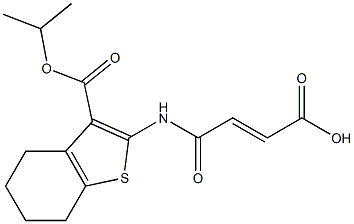 4-{[3-(isopropoxycarbonyl)-4,5,6,7-tetrahydro-1-benzothien-2-yl]amino}-4-oxo-2-butenoic acid Struktur