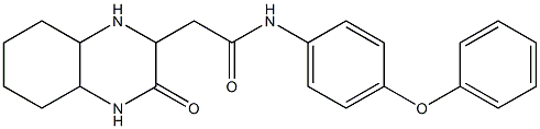 2-(3-oxodecahydro-2-quinoxalinyl)-N-(4-phenoxyphenyl)acetamide Struktur