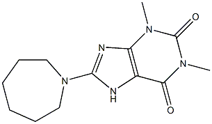 8-(1-azepanyl)-1,3-dimethyl-3,7-dihydro-1H-purine-2,6-dione Struktur